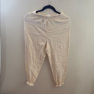 American Vintage Cream Gauze Elastic-Waist Pants